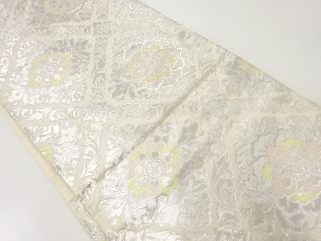 アンティーク　襷に華紋模様織出し袋帯（材料）